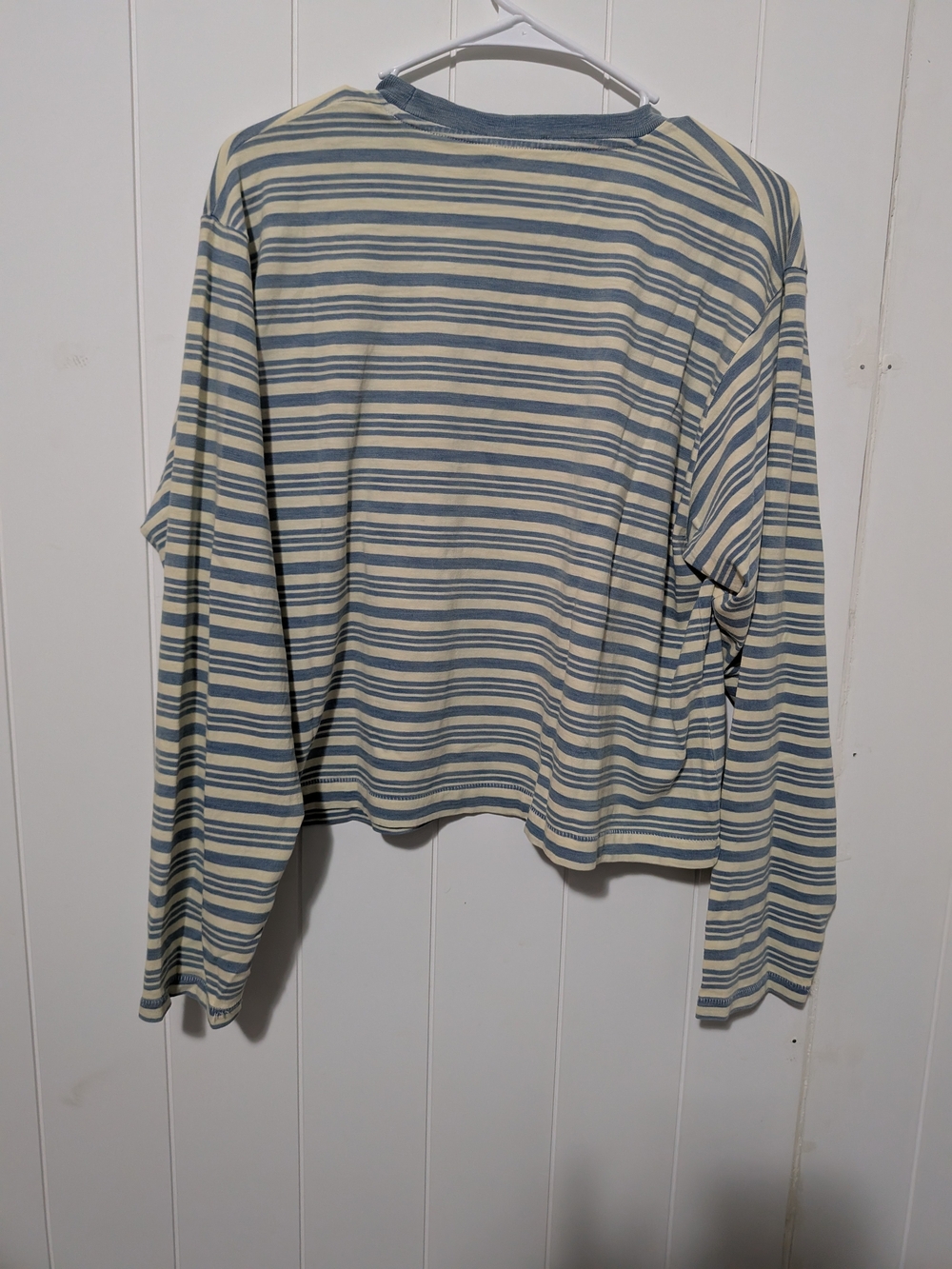 Ralph Lauren Striped Long-Sleeve Crewneck Shirt - Blue & Cream - Picture 3 of 3